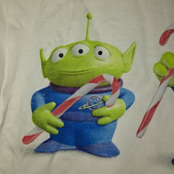 Toy Story Alien T-shirt Little Green Men Buzz Lightyear Star Command White M - Picture 3 of 7
